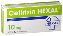 CETIRIZIN HEXAL 10 MG FILMTABLETTA 30 DB, Gyógytündér Gyógyszertár és Webáruház - Kartal